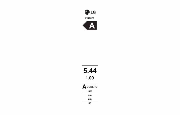 LG 1-8 kg 6 Motion DD tvätt/torkmaskin, F14A8YD