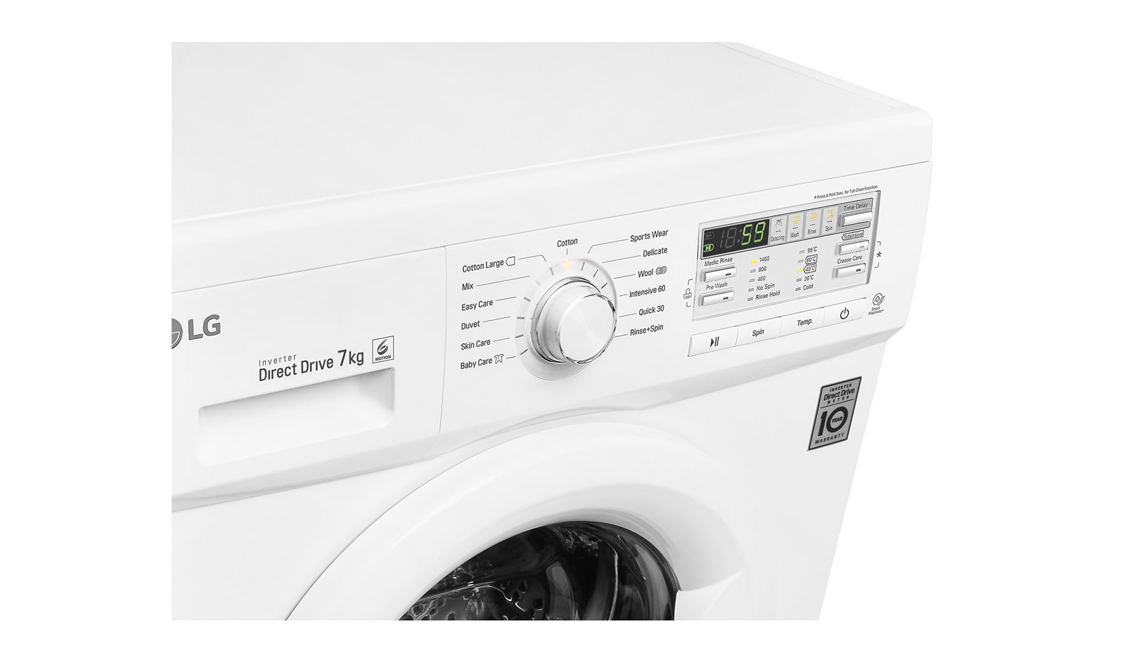 LG 1-7 kg Direct Drive tvättmaskin, F14AW7