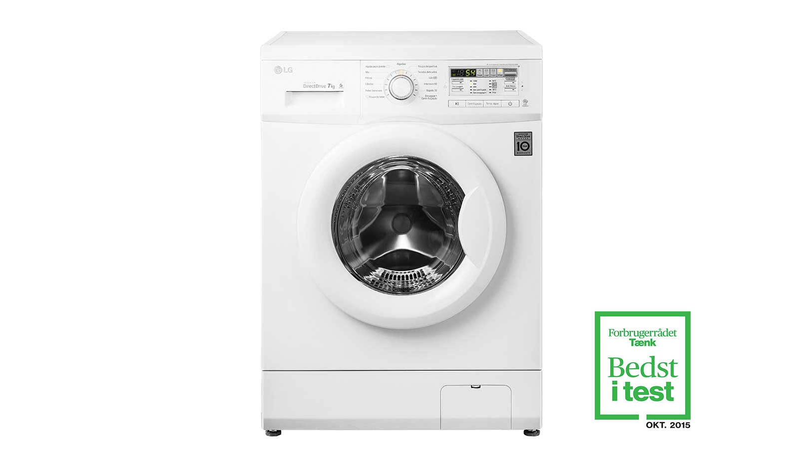 Vy framifrån av 1-7 kg Direct Drive tvättmaskin F14AW7
