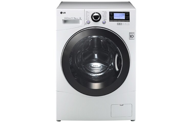 Vy framifrån av 1-12 kg Steam 6 Motion Direct Drive tvätt/torkmaskin F1695RDH