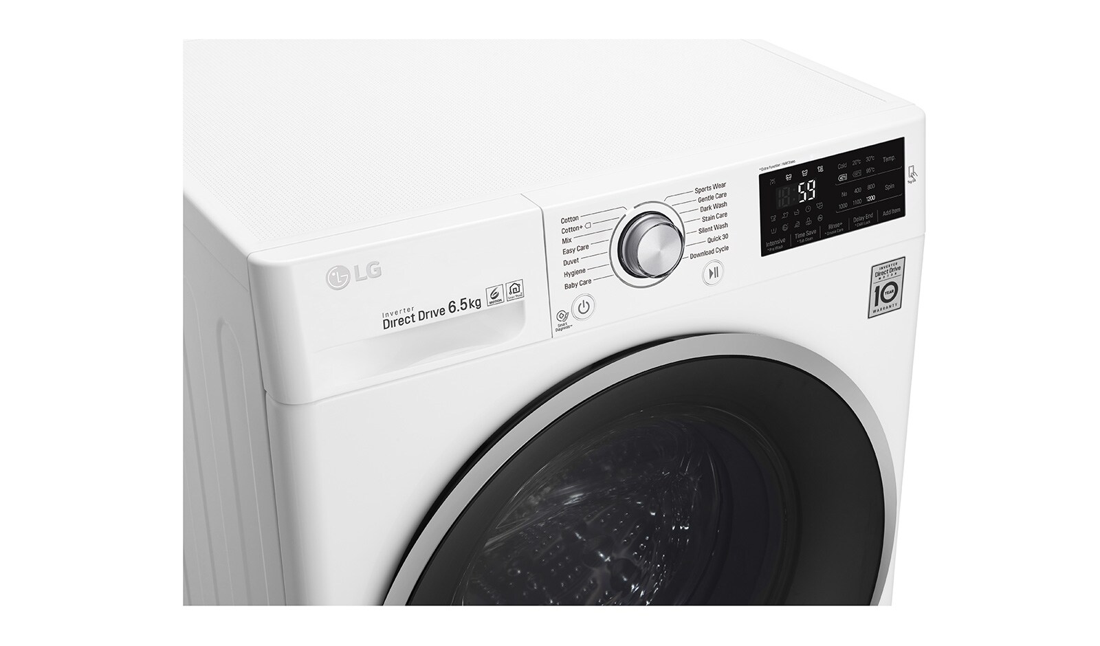 LG 1-6.5 kg 6 Motion Direct Drive tvättmaskin, slim (45cm djup), energiklass A+++ , F2J6WN1W
