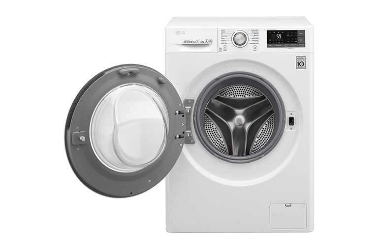 LG 1-7 kg / 1-4 kg 6 Motion Direct Drive Kombinerad tvätt/tork, slim 45cm djup, Wi-Fi & energiklass B, F2J7HM1W