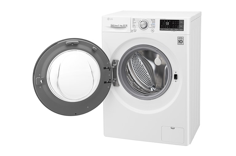LG 1-7 kg / 1-4 kg 6 Motion Direct Drive Kombinerad tvätt/tork, slim 45cm djup, Wi-Fi & energiklass B, F2J7HM1W