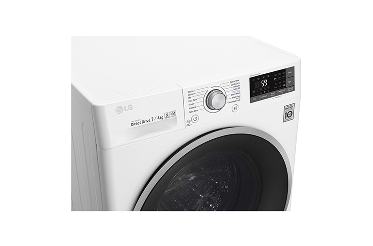 LG 1-7 kg / 1-4 kg 6 Motion Direct Drive Kombinerad tvätt/tork, slim 45cm djup, Wi-Fi & energiklass B, F2J7HM1W