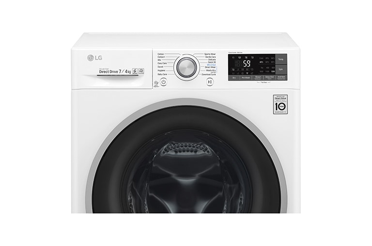 LG 1-7 kg / 1-4 kg 6 Motion Direct Drive Kombinerad tvätt/tork, slim 45cm djup, Wi-Fi & energiklass B, F2J7HM1W
