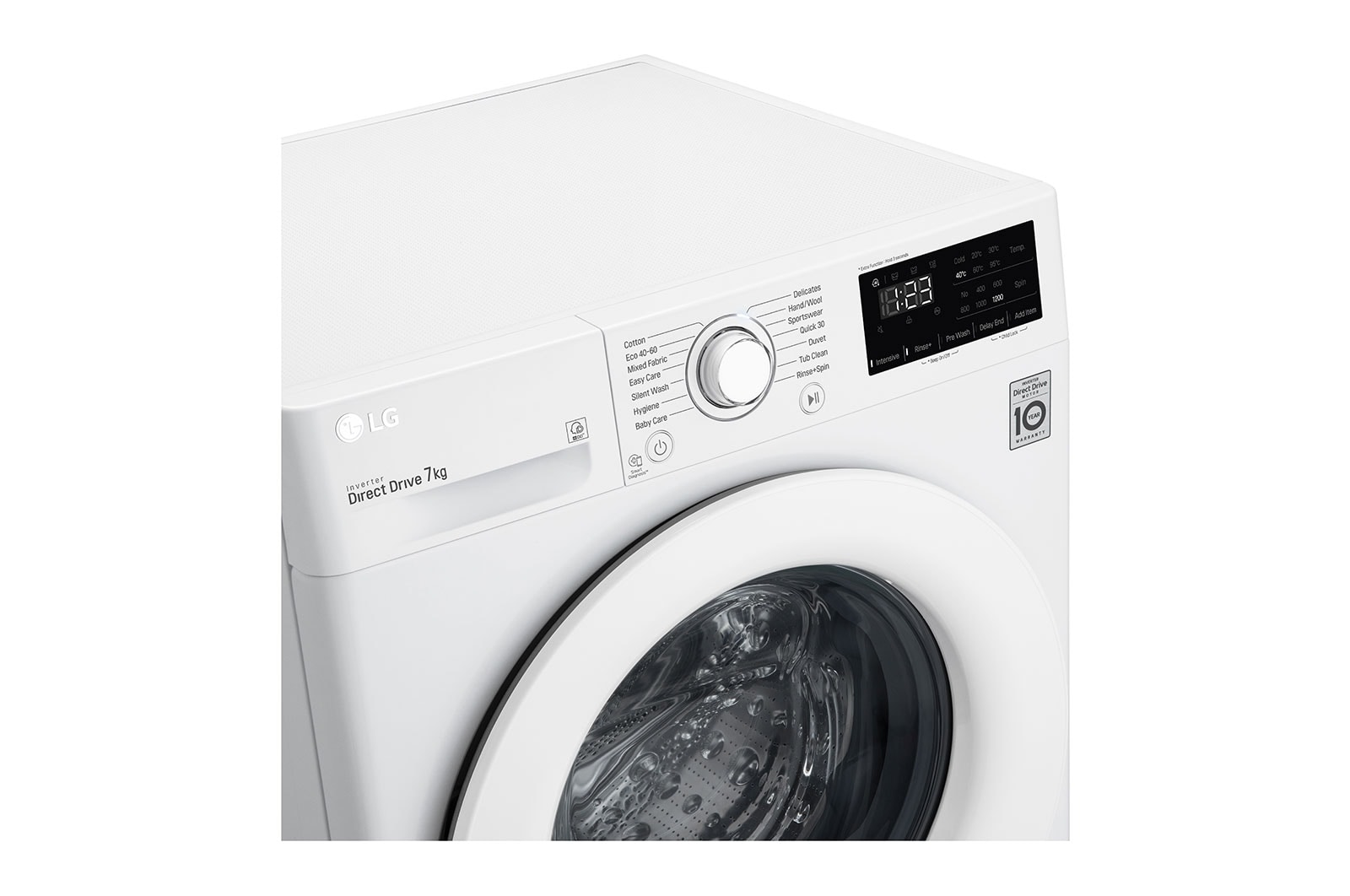 LG 7 kg Tvättmaskin(Vit) - Energiklass E, AI DD™, Smart Diagnosis™, F2WP207N0WS