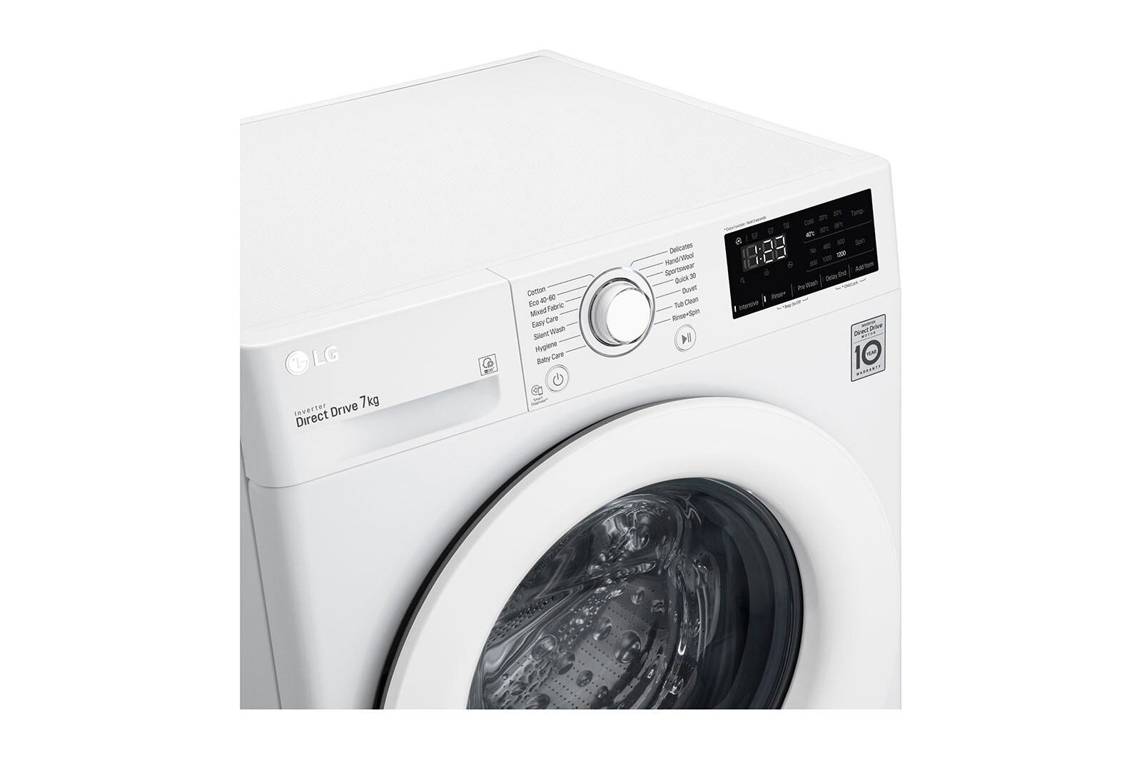 LG 7 kg Tvättmaskin(Vit) - Energiklass D, AI DD™, Smart Diagnosis™, F2WP307N0WS