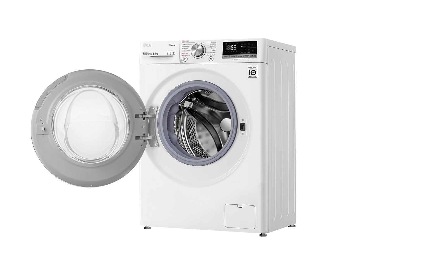 LG 8.5 kg Tvättmaskin(Vit) - Steam, Energiklass C, TurboWash™, AI DD™, Smart Diagnosis™ med Wi-Fi, F2WV708S1S