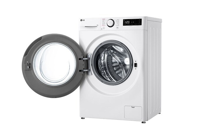 LG Slim 9 kg Tvättmaskin(Vit) - Steam, Energiklass A, AI DD™, Smart Diagnosis™, F2Y5FYP6W