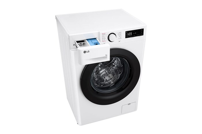 LG Slim 9 kg Tvättmaskin(Vit) - Steam, Energiklass A, AI DD™, Smart Diagnosis™, F2Y5FYP6W