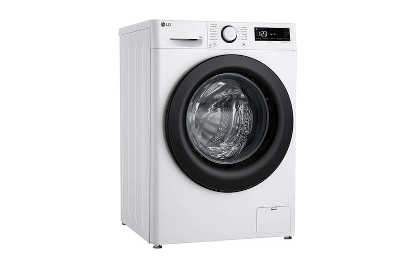LG Slim 9 kg Tvättmaskin(Vit) - Steam, Energiklass A, AI DD™, Smart Diagnosis™, F2Y5FYP6W