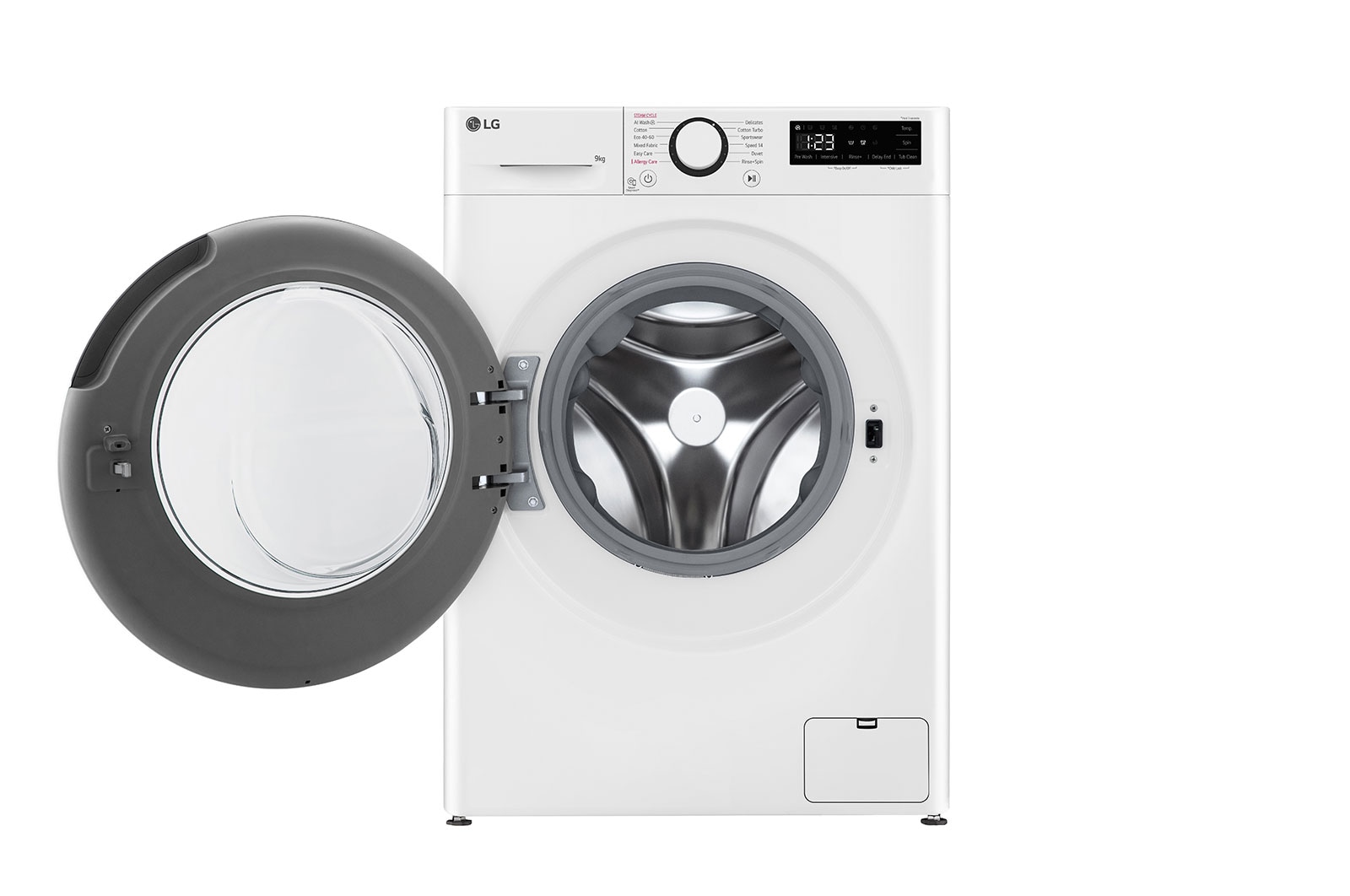 LG Slim 9 kg Tvättmaskin(Vit) - Steam, Energiklass A, AI DD™, Smart Diagnosis™, F2Y5FYP6W