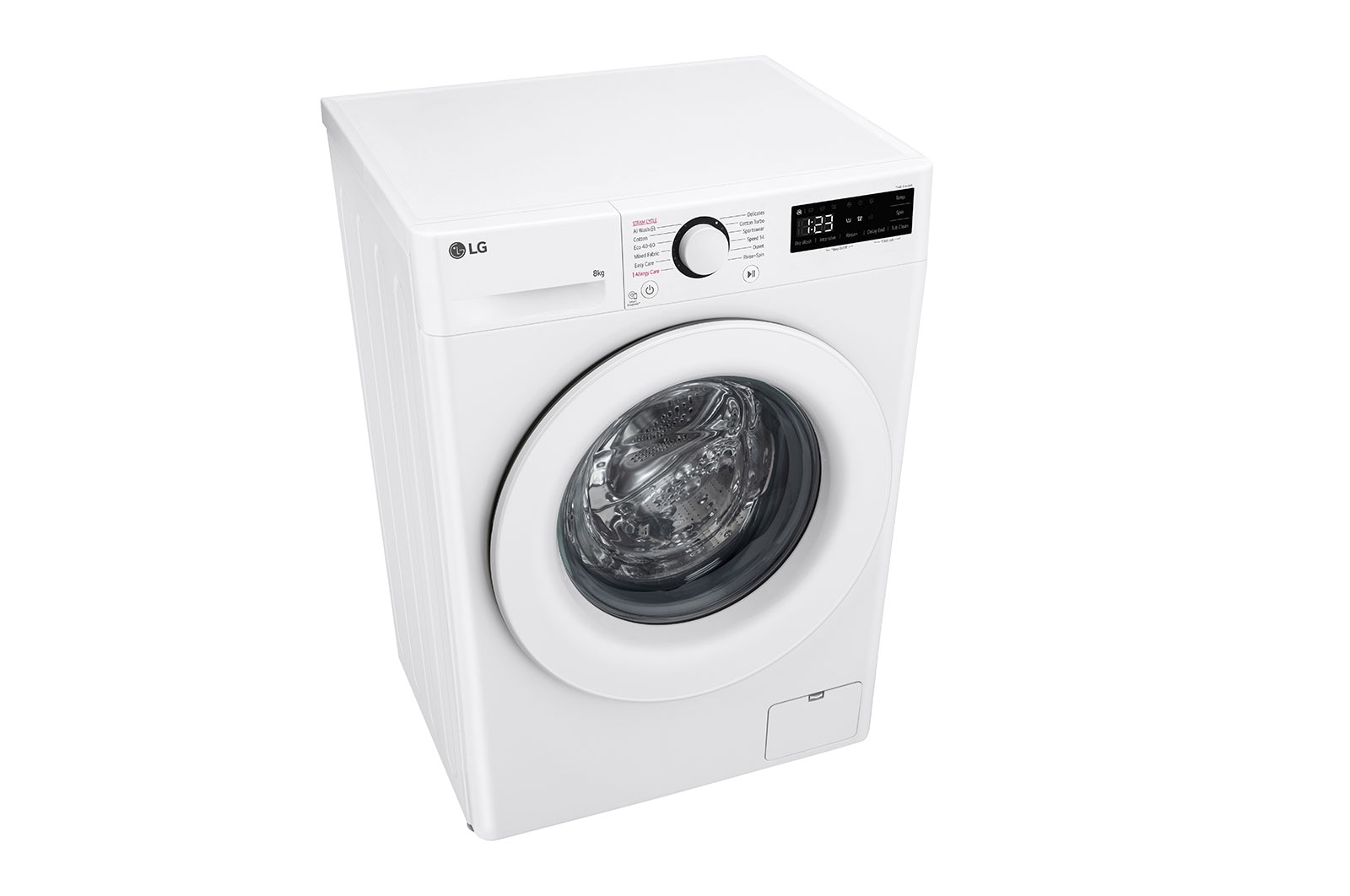 LG Slim 8 kg Tvättmaskin(Vit) - Steam, Energiklass A, AI DD™,  Smart Diagnosis™, 47,5cm djup, F2Y5PYP3W