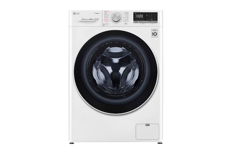 LG 8 kg / 5 kg Tvättmaskin/Torktumlare(Vit) - Steam, Energiklass E, AI DD™, Smart Diagnosis™ med Wi-Fi, F4DV508S0W