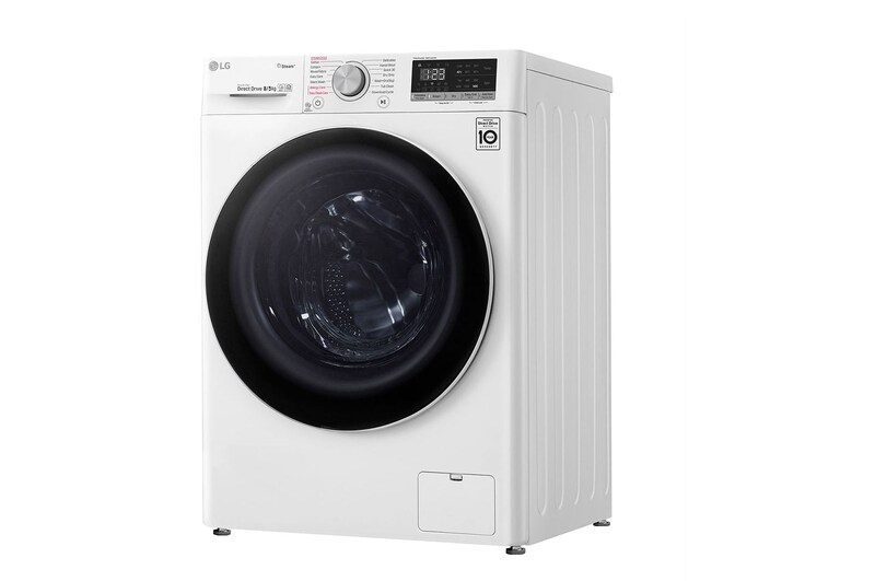 LG 8 kg / 5 kg Tvättmaskin/Torktumlare(Vit) - Steam, Energiklass E, AI DD™, Smart Diagnosis™ med Wi-Fi, F4DV508S0W