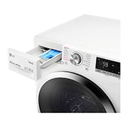 LG 8 kg / 6 kg Tvättmaskin/Torktumlare(Vit) - Steam, Energiklass E, AI DD™, Smart Diagnosis™ med Wi-Fi, F4DV508S2WE