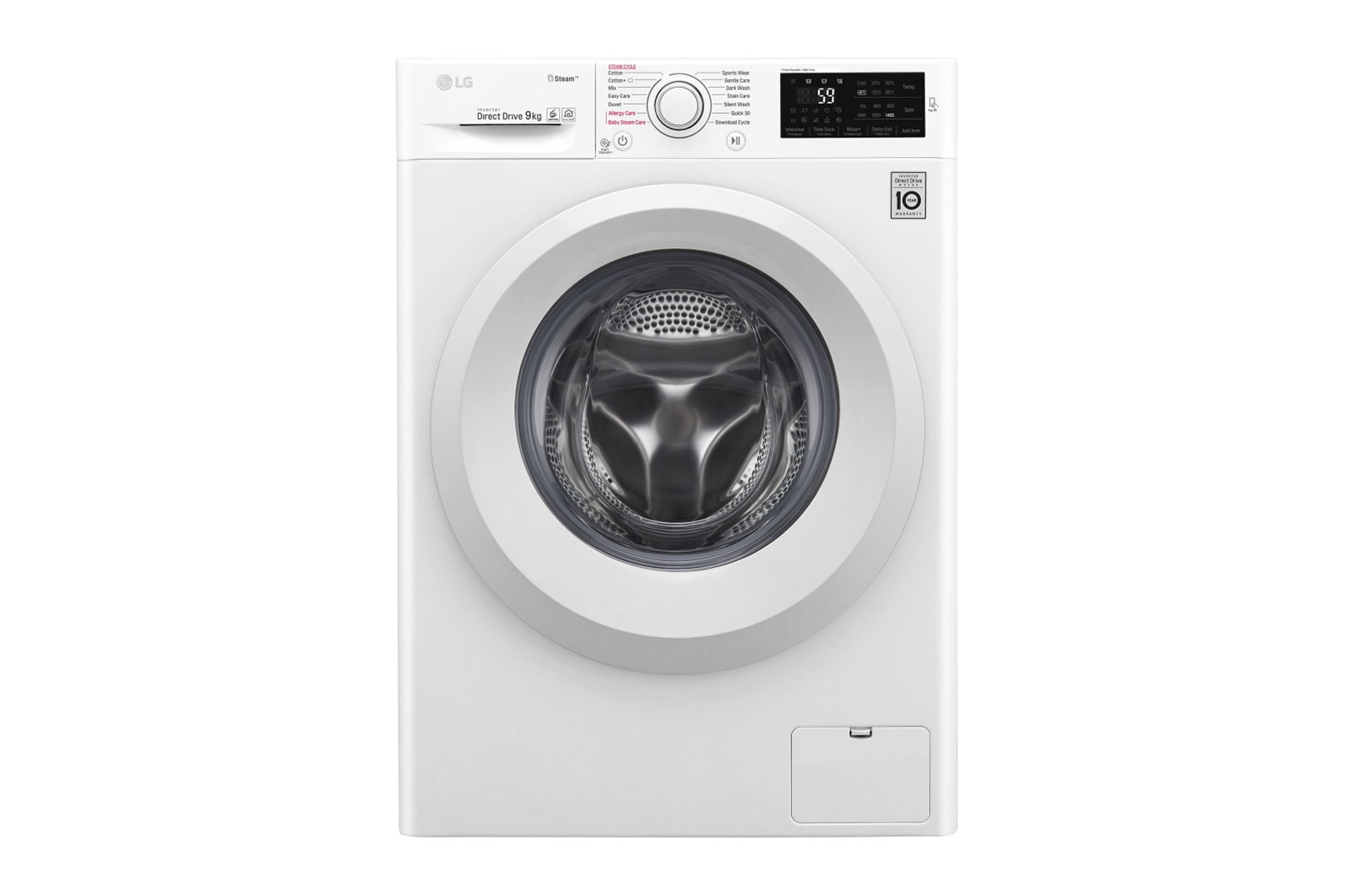 Vy framifrån av 1-9 kg Spa Steam &amp; NFC, 6 Motion Direct Drive tvättmaskin, energiklass A&#43;&#43;&#43; ( -20%) F4J5VY3W