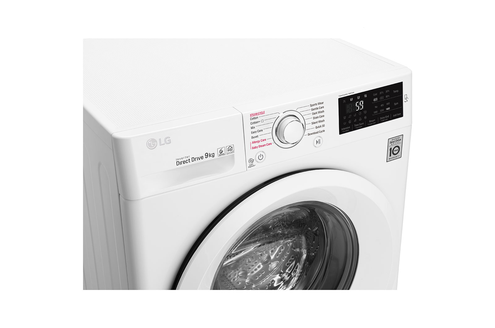 LG 1-9 kg Spa Steam & NFC, 6 Motion Direct Drive tvättmaskin, energiklass A+++ ( -20%), F4J5VY3W