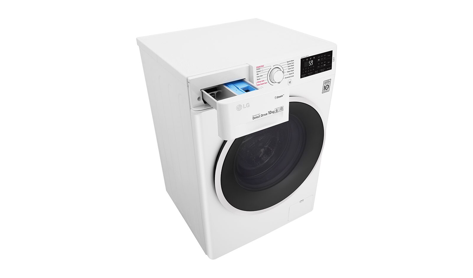 LG 1-10 kg Spa Steam & NFC, 6 Motion Direct Drive tvättmaskin, energiklass A+++ ( -40%), F4J6JY0W