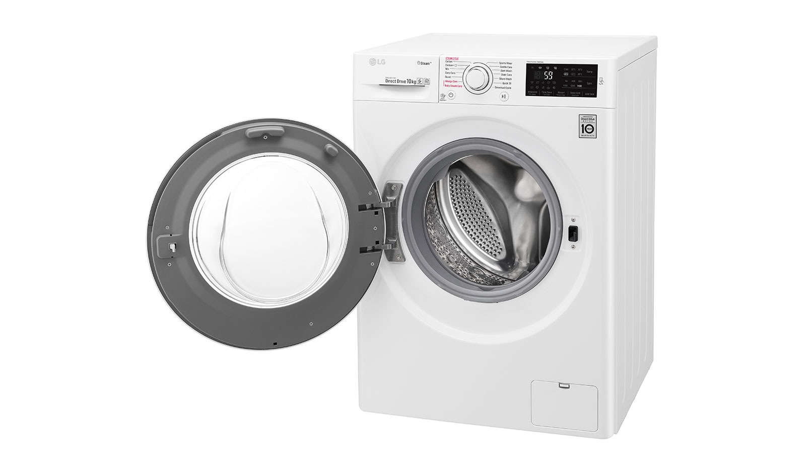 LG 1-10 kg Spa Steam & NFC, 6 Motion Direct Drive tvättmaskin, energiklass A+++ ( -40%), F4J6JY0W