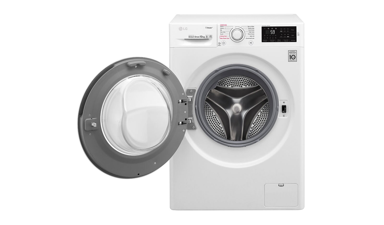 LG 1-10 kg Spa Steam & NFC, 6 Motion Direct Drive tvättmaskin, energiklass A+++ ( -40%), F4J6JY0W