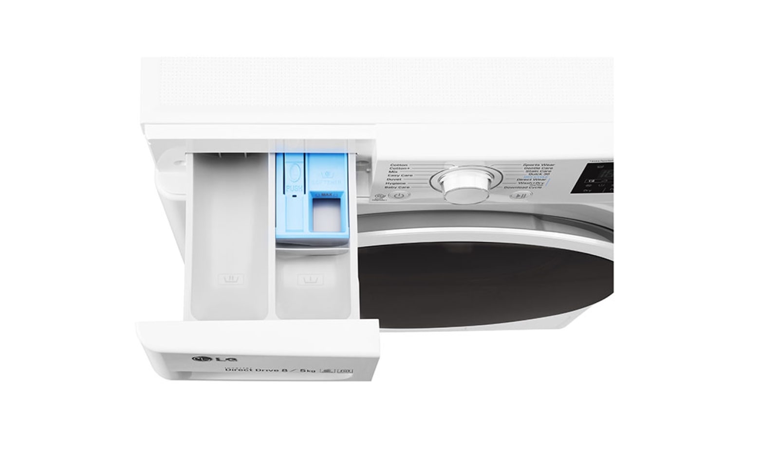LG 1-8 kg / 1-5 kg 6 Motion Direct Drive Kombinerad tvätt/tork, NFC & energiklass A , F4J6TM0W
