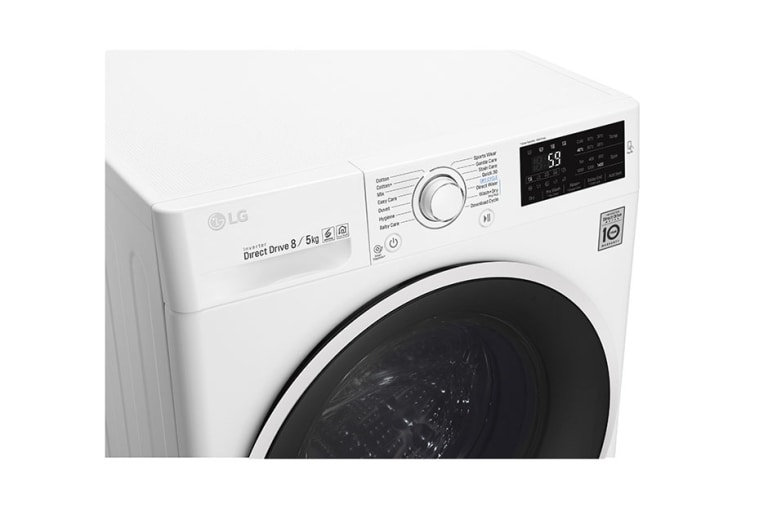 LG 1-8 kg / 1-5 kg 6 Motion Direct Drive Kombinerad tvätt/tork, NFC & energiklass A , F4J6TM0W