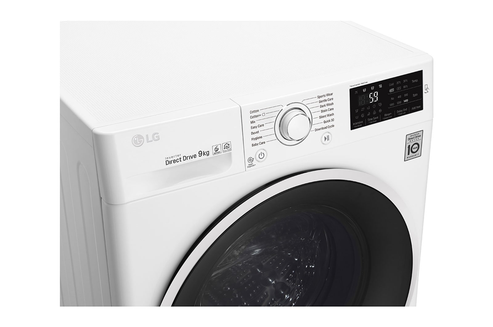 LG 1-9 kg 6 Motion Direct Drive tvättmaskin, NFC, energiklass A+++ ( -20%), F4J6VN0W