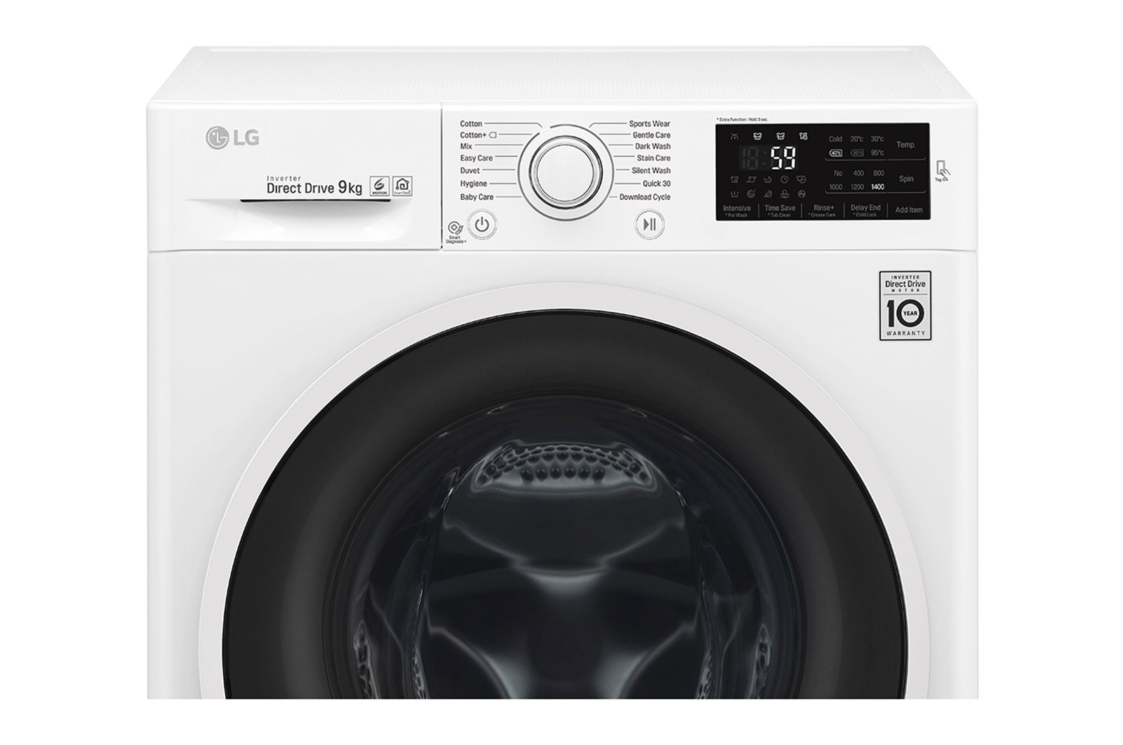 LG 1-9 kg 6 Motion Direct Drive tvättmaskin, NFC, energiklass A+++ ( -20%), F4J6VN0W