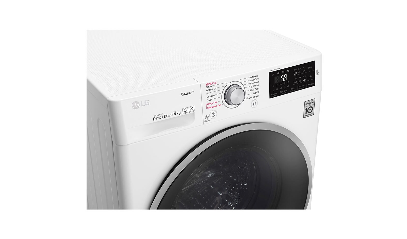 LG 1-9 kg Spa Steam & NFC, 6 Motion Direct Drive tvättmaskin, energiklass A+++ ( -20%), F4J6VY1W