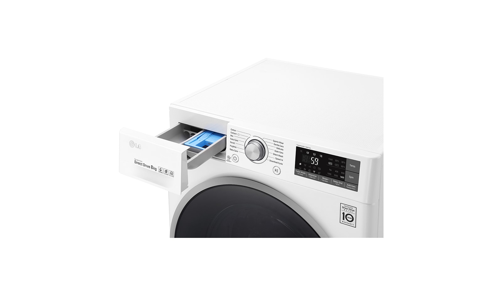 LG 1-8kg TurboWash™ &  Wi-Fi, 6 Motion Direct Drive tvättmaskin, F4J7TN1W