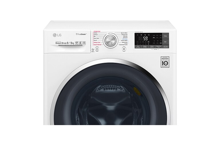 LG 1-9 kg / 1-6 kg True Steam™ & 6 Motion Direct Drive Kombinerad tvätt/tork,Wi-Fi & energiklass A, F4J8FH2W