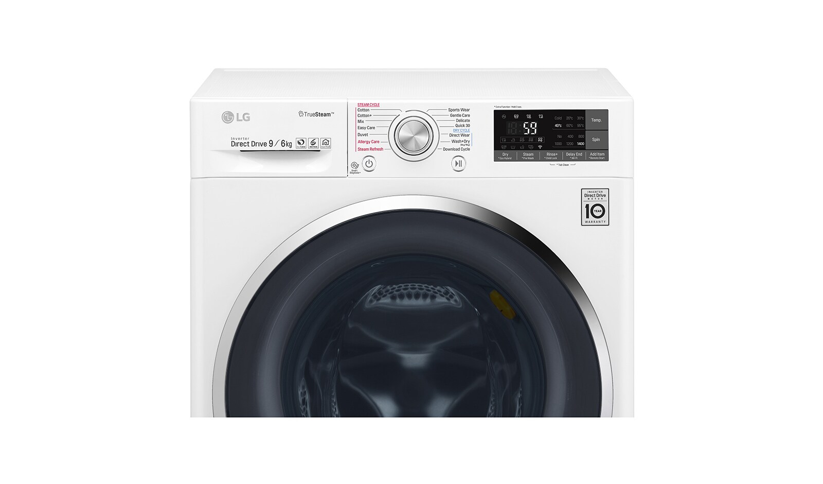 LG 1-9 kg / 1-6 kg True Steam™ & 6 Motion Direct Drive Kombinerad tvätt/tork,Wi-Fi & energiklass A, F4J8FH2W
