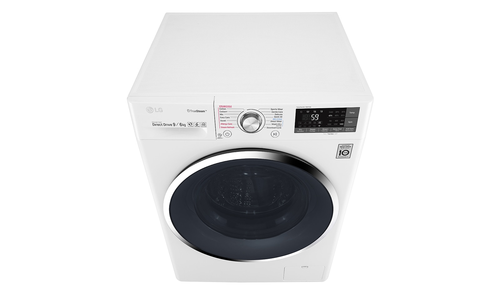LG 1-9 kg / 1-6 kg True Steam™ & 6 Motion Direct Drive Kombinerad tvätt/tork,Wi-Fi & energiklass A, F4J8FH2W