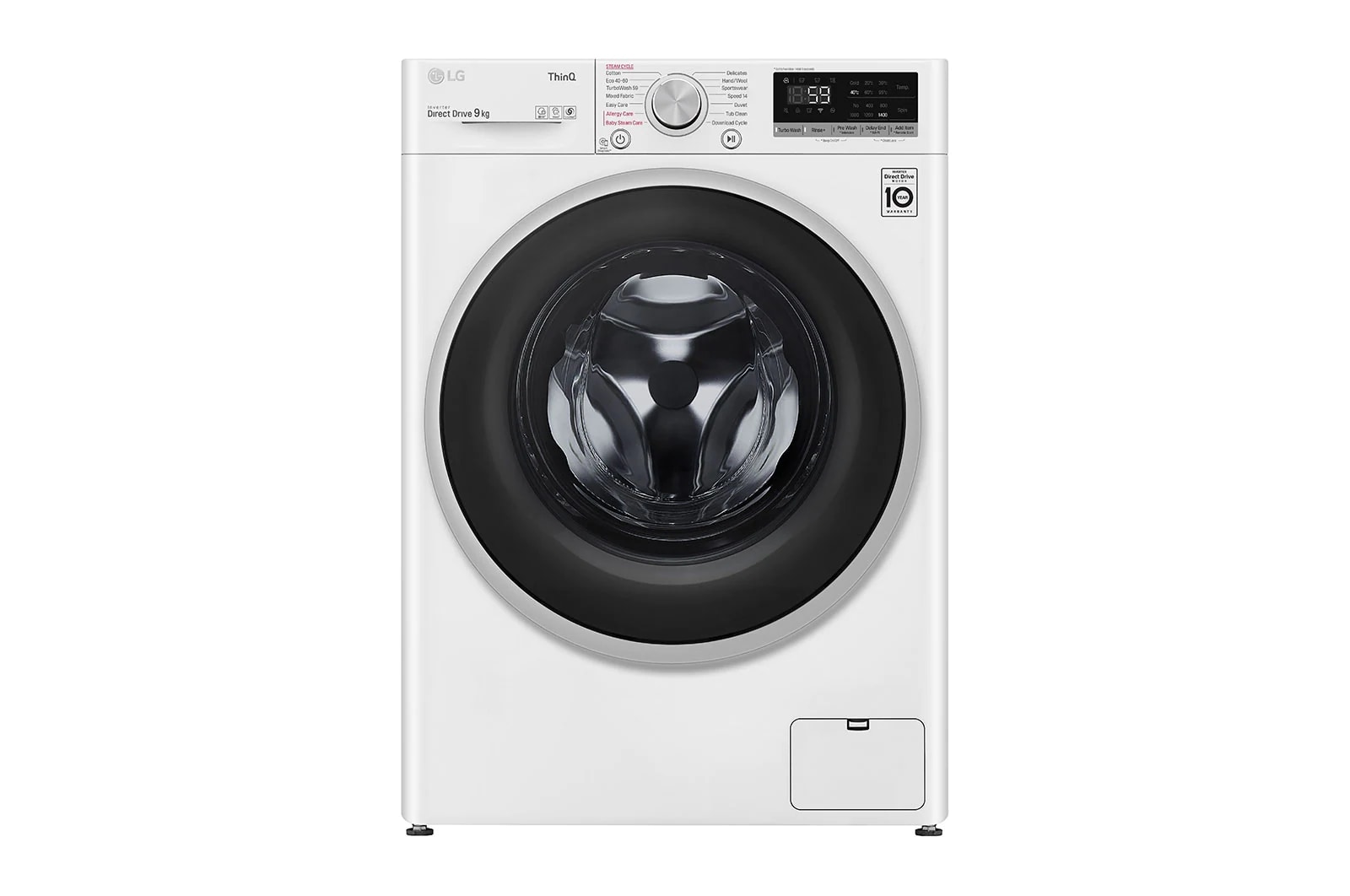 LG Tvätt (9kg) och tork (8kg)-paket (Vitt), Energiklass B/A++, F4RHV580