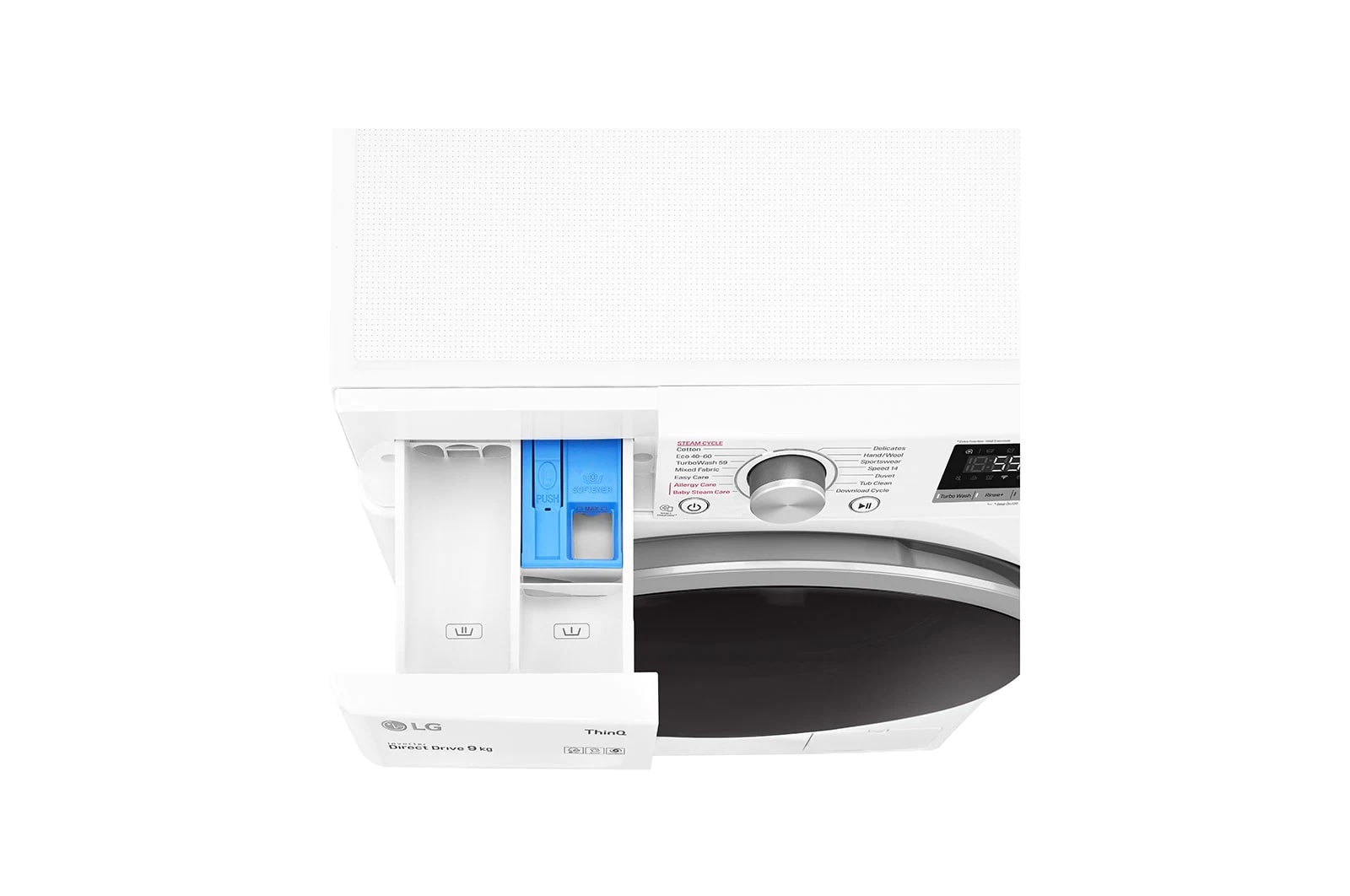 LG Tvätt (9kg) och tork (8kg)-paket (Vitt), Energiklass B/A++, F4RHV580