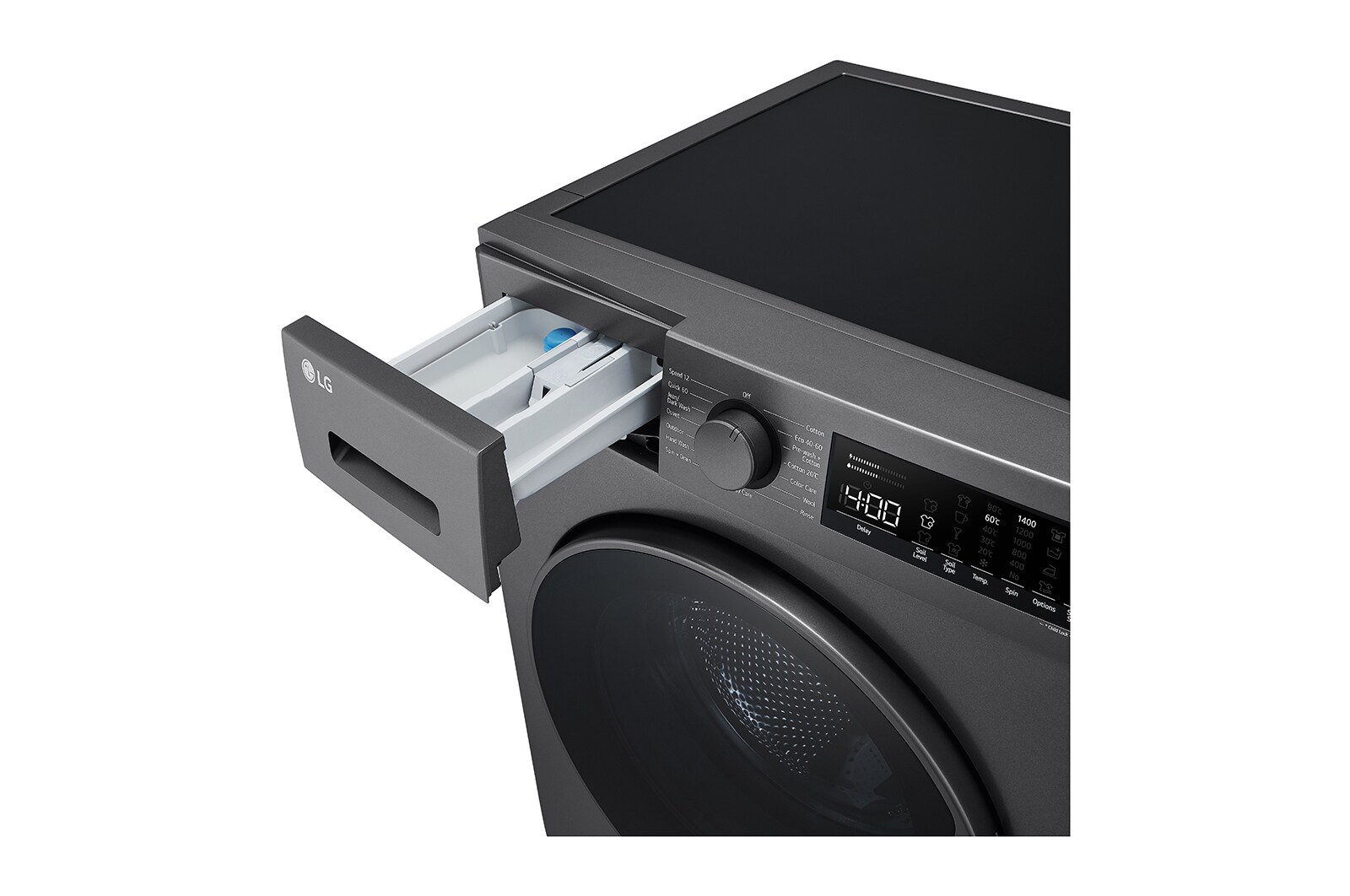 LG 9kg Tvättmaskin(Svart ), Energiklass A, Steam™, F4T2VYM1S