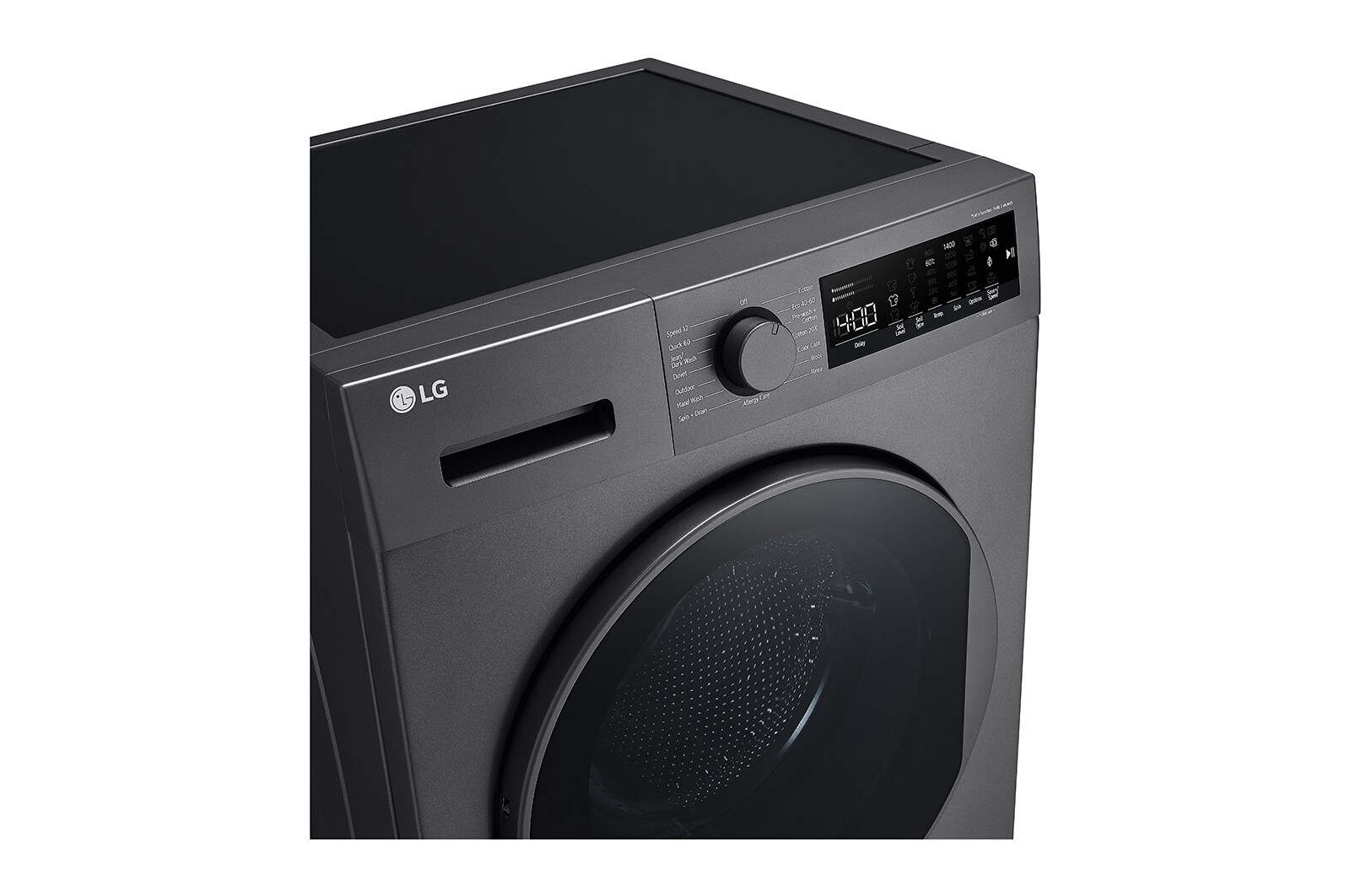 LG 9kg Tvättmaskin(Svart ), Energiklass A, Steam™, F4T2VYM1S
