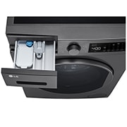 LG 9kg Tvättmaskin(Svart ), Energiklass A, Steam™, F4T2VYM1S
