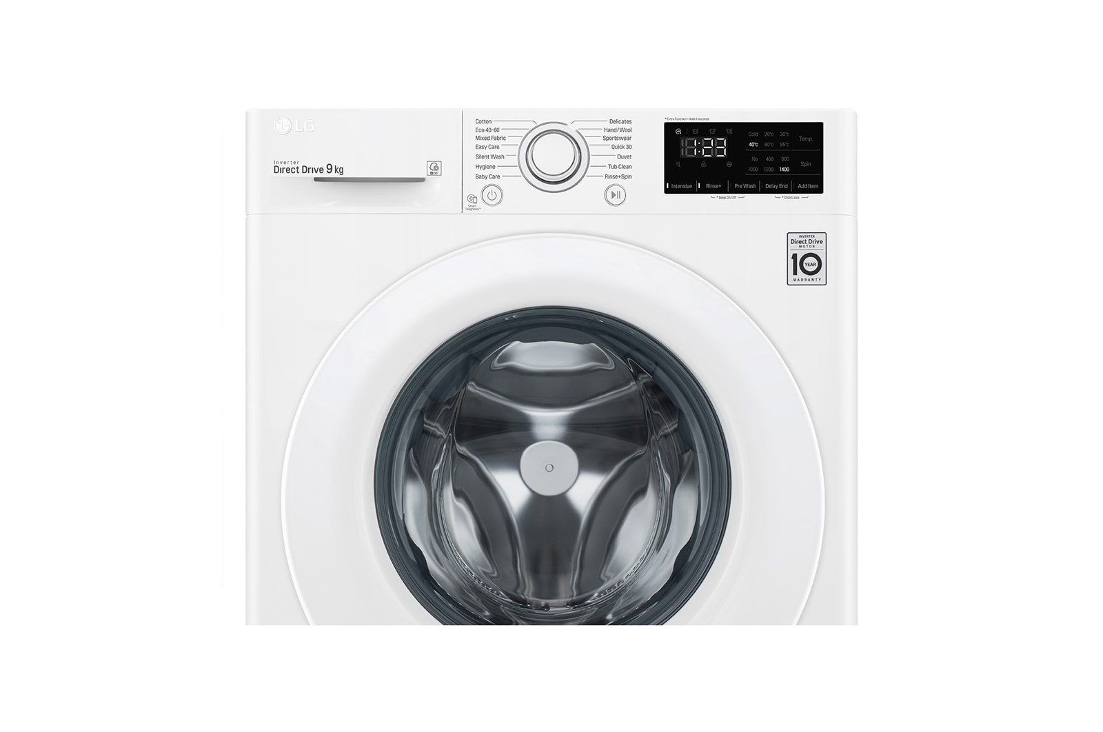 LG 9 kg Tvättmaskin(Vit) - Energiklass D, AI DD™, Smart Diagnosis™, F4WP209N0W