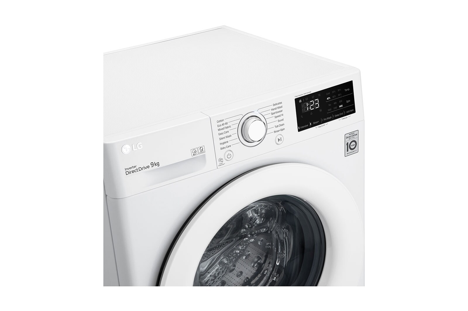 LG 9 kg Tvättmaskin(Vit) - Energiklass B, AI DD™, Smart Diagnosis™, F4WP309N0W