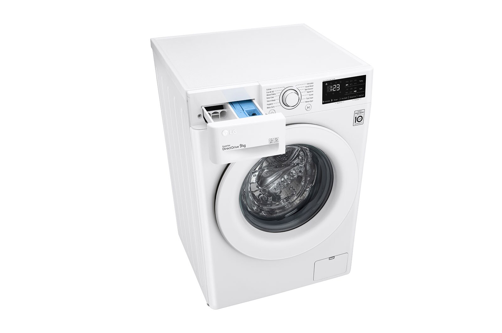 LG 9 kg Tvättmaskin(Vit) - Energiklass B, AI DD™, Smart Diagnosis™, F4WP309N0W