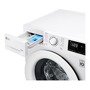 LG 10.5 kg Tvättmaskin(Vit) - Steam, Energiklass B, AI DD™, Smart Diagnosis™, F4WV210S0W