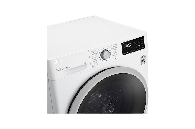 LG 9 kg Tvättmaskin(Vit), Energiklass B, AI DD™, Smart Diagnosis™ , F4WV409N1WE