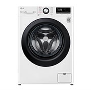 Vy framifrån av 9 kg Tvättmaskin(Vit) - Steam, Energiklass D, AI DD™, Smart Diagnosis™ F4WV409S3W
