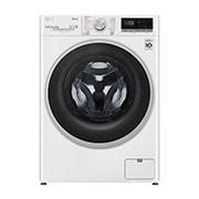 Vy framifrån av 9 kg Tvättmaskin(Vit) - Steam, Energiklass D, TurboWash™, AI DD™, Smart Diagnosis™ med Wi-Fi F4WV509S1W