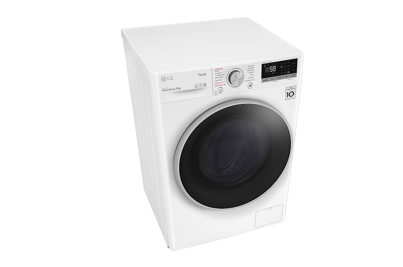 LG 9 kg Tvättmaskin(Vit) - Steam, Energiklass D, TurboWash™, AI DD™, Smart Diagnosis™ med Wi-Fi, F4WV509S1W
