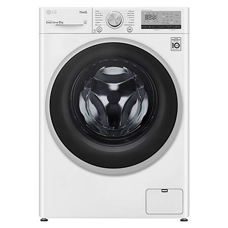 9 kg Tvättmaskin(Vit) - Steam, Energiklass B, TurboWash , AI DD , Smart Diagnosis med Wi-Fi - F4WV509S1WE | LG SE