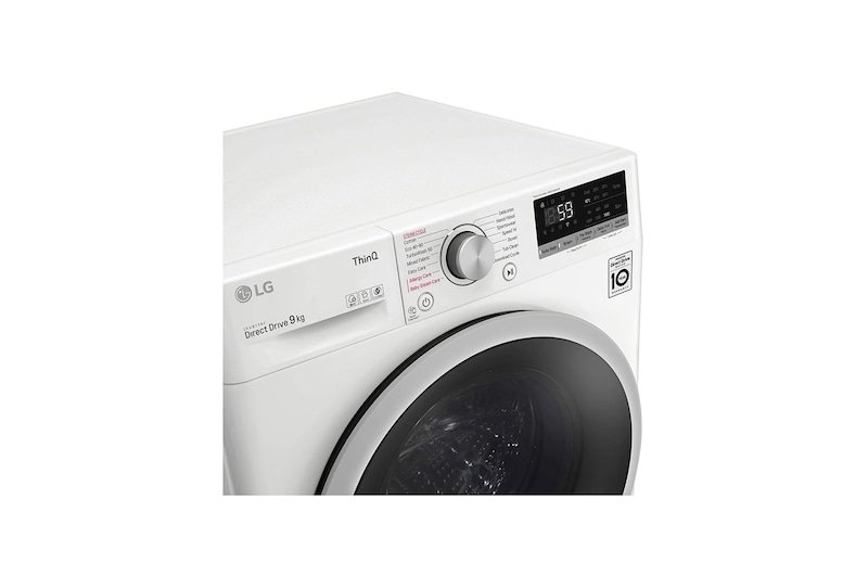 LG 9 kg Tvättmaskin(Vit) - Steam, Energiklass B, TurboWash™, AI DD™, Smart Diagnosis™ med Wi-Fi, F4WV509S1WE
