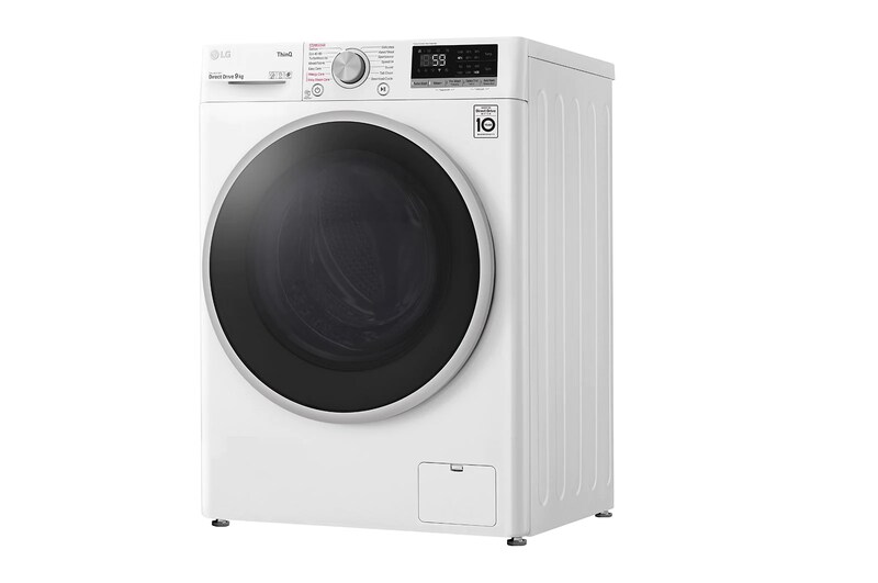 LG 9 kg Tvättmaskin(Vit) - Steam, Energiklass B, TurboWash™, AI DD™, Smart Diagnosis™ med Wi-Fi, F4WV509S1WE